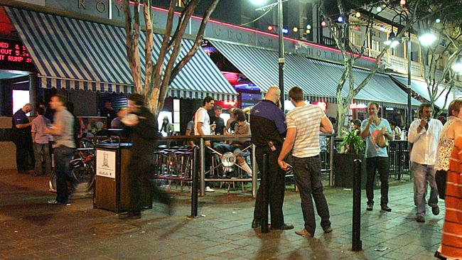 The Brunswick Street Mall just after the 3am lockout went into force across Fortitude Valley and CBD.