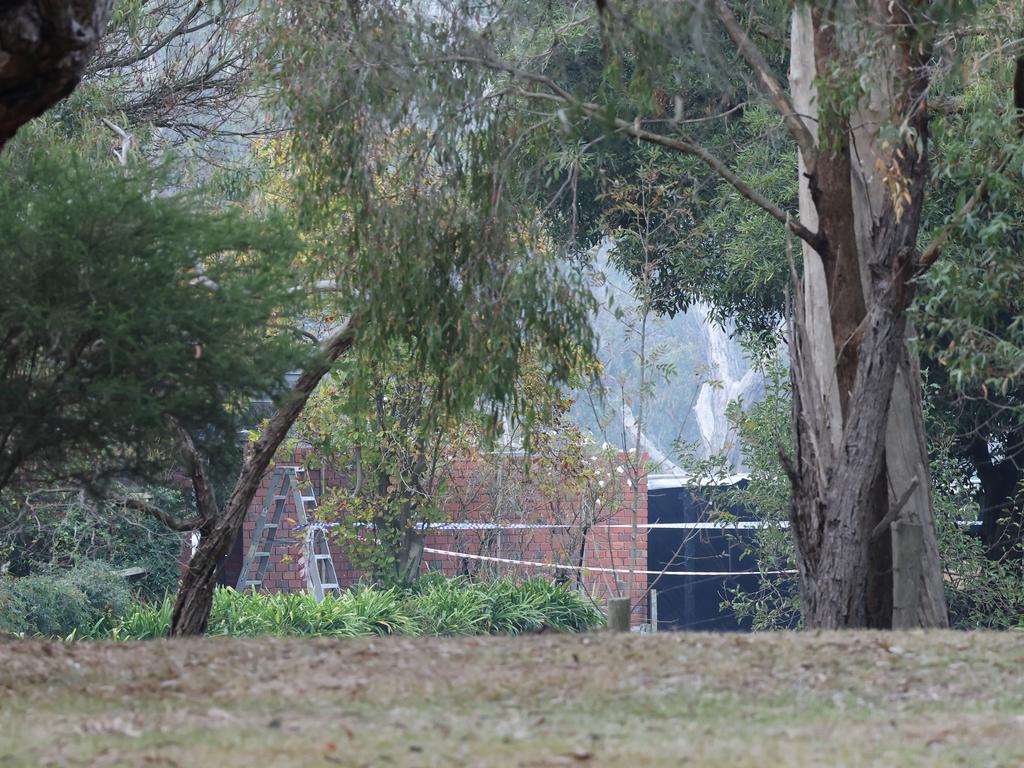 A body was found inside a bungalow at the back of a property at Langwarrin. Picture: David Crosling