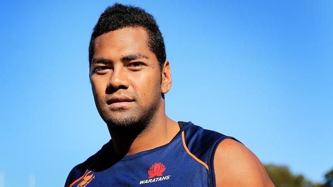 Taqele Naiyaravoro after NSW Waratahs training at Moore Park, Sydney. pic mark evans