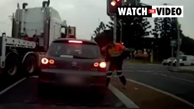 Truckie punches driver who undercut him in the face