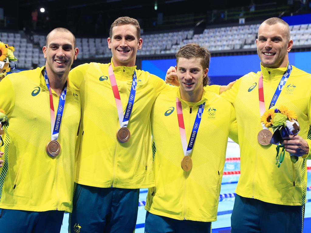 Kyle Chalmers (far right) is looking ominous.