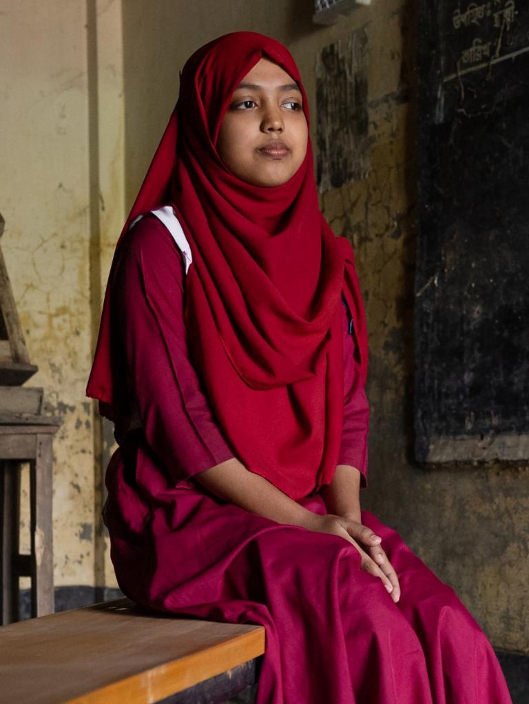 Samira, 15, who was impacted by the Feni floods. Picture: Jason Edwards