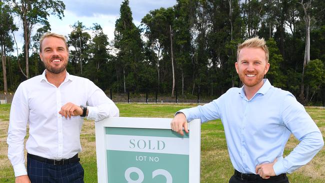 Town director Craig Morrison, pictured left, with Jamie Vibert.