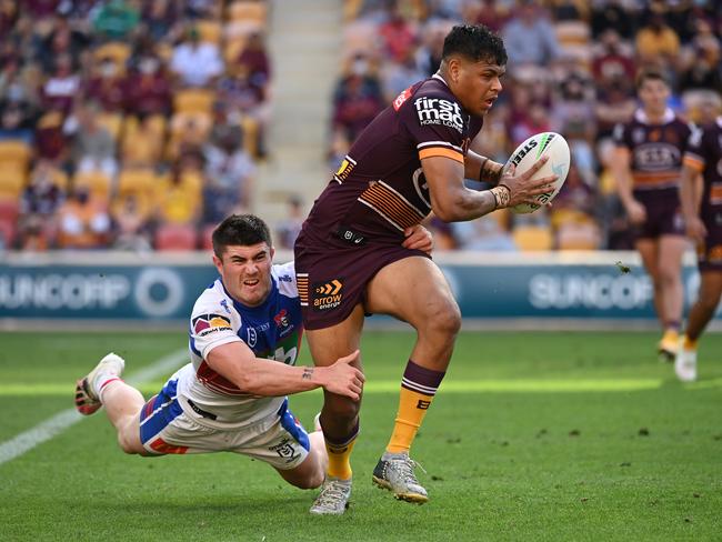 NRL Tackle: The Broncos’ ‘100kg monster’ Latrell clone