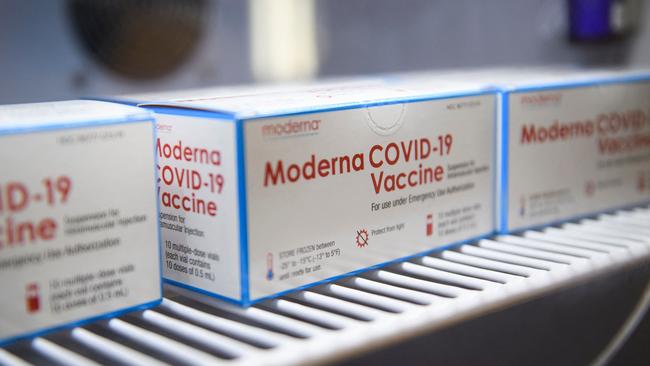 US pharmaceutical firm Moderna is struggling to fulfil orders. Picture: Patrick T. Fallon/AFP