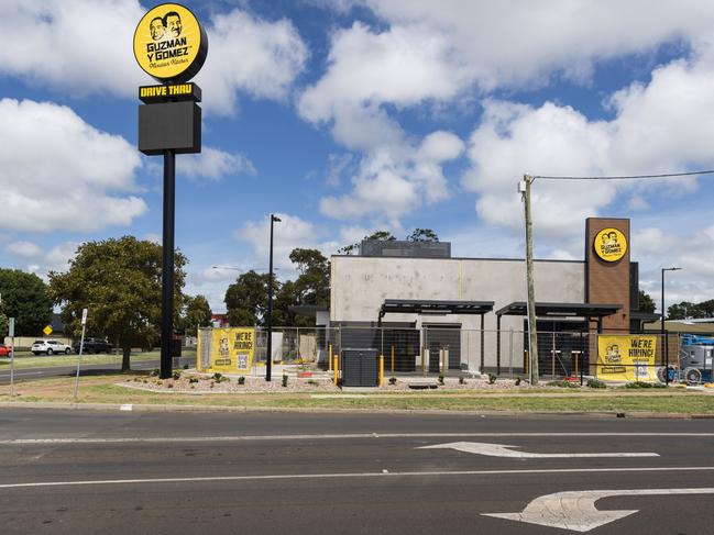 Guzman Y Gomez drive thru under construction in Wilsonton, Thursday, January 11, 2024. Picture: Kevin Farmer