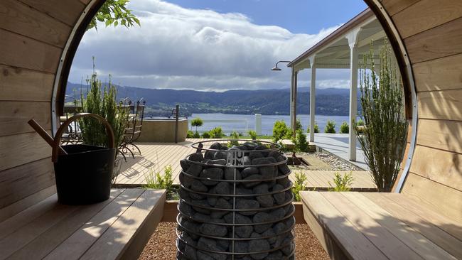 Sauna at Villa Talia, Huon Valley.