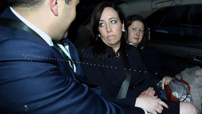 Kaila Murnain leaves The NSW Independent Commission Against Corruption (ICAC) public inquiry into allegations concerning political donations in Sydney. Picture: Joel Carrett