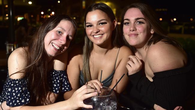 Paige Cheeseman, (MIDDLE) with friends Piper Hawks and Kashana Eaton PICTURE: MATT TAYLOR.