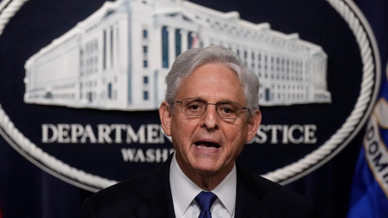 US Attorney-General Merrick Garland announcing the special counsel in the ongoing probe of Hunter Biden, the son of U.S. President Joe Biden. (Photo by Drew Angerer / GETTY IMAGES NORTH AMERICA / Getty Images via AFP)