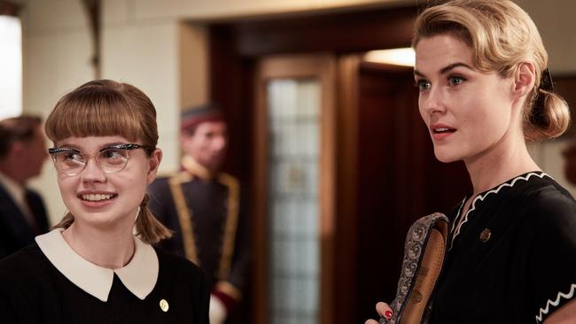 Rachael Taylor (right) as Fay and Angourie Rice as Lisa in a scene from Australian film Ladies in BlackSony Pictures