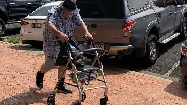 Stephen Anthony Gray, 66, outside Lismore District Court on Friday, 31 March, 2023 to answer for historic sexual assault and buggery charges.