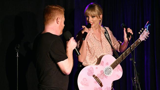 Modern Family actor Jesse Tyler Ferguson joined Taylor Swift to perform in New York last week in support of LGBTQ+ anti-bias. Picture: Bryan Bedder/Getty Images for AEG