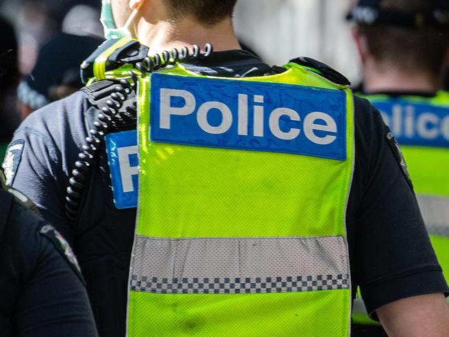 MELBOURNE, AUSTRALIA - NewsWire Photos - AUGUST, 21, 2021:  Police out in force in Melbourne as the Freedom Rally protest gets underway. Picture: NCA NewsWire/Sarah Matray