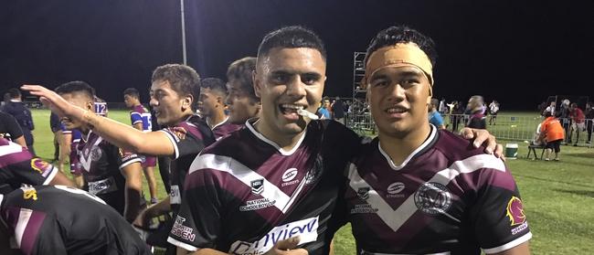 Marsden State High School players after beating Wavell SHS in a thriller.