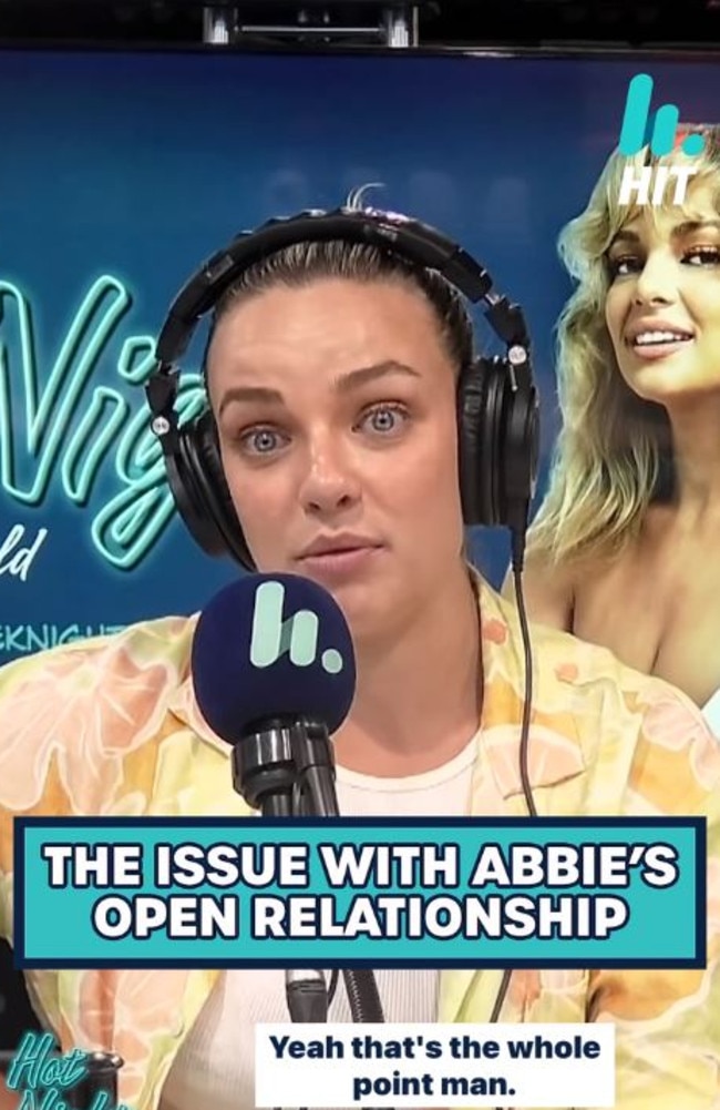 Abbie Chatfield has said her new ‘open relationship’ is experiencing issues. Picture: Instagram/HotNightswithAbbie