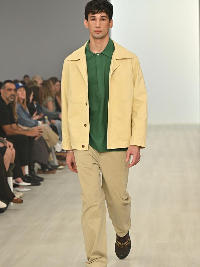 A model walks the runway during the Joseph & James show Picture: Getty Images