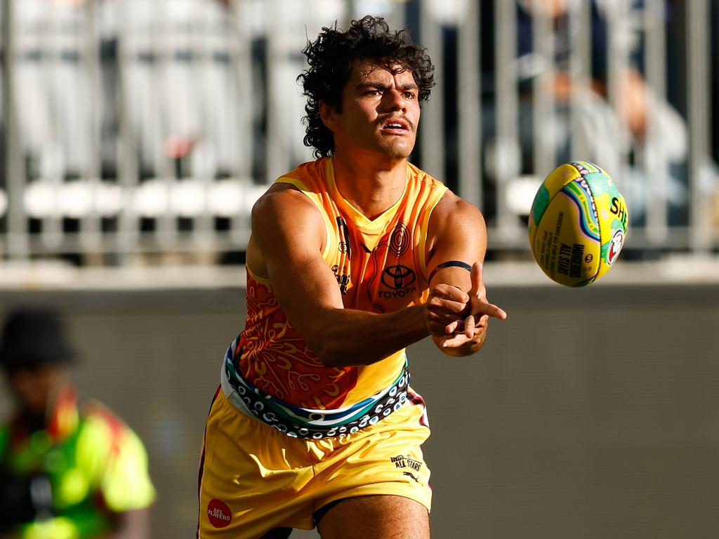 Lawson Humphries stood up. Picture: Getty Images