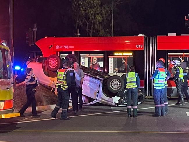 A 50-year-old McKellar man has lost his licence and will face court after driving through a red light and colliding with a tram. Picture: Mark Parton