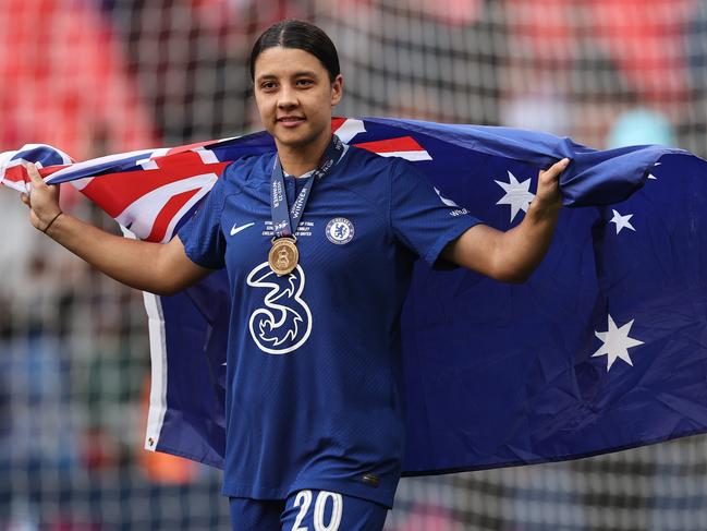 Sam Kerr in among Chelsea’s stable of stars. Picture: Ryan Pierse/Getty Images
