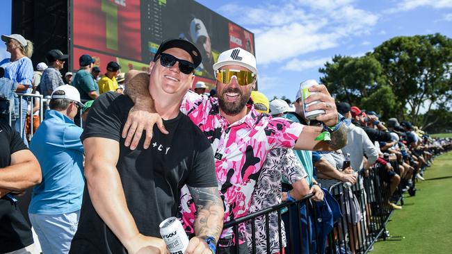 Crowd on the 18th green during LIV Golf Adelaide. Photo: by Mark Brake/Getty Images