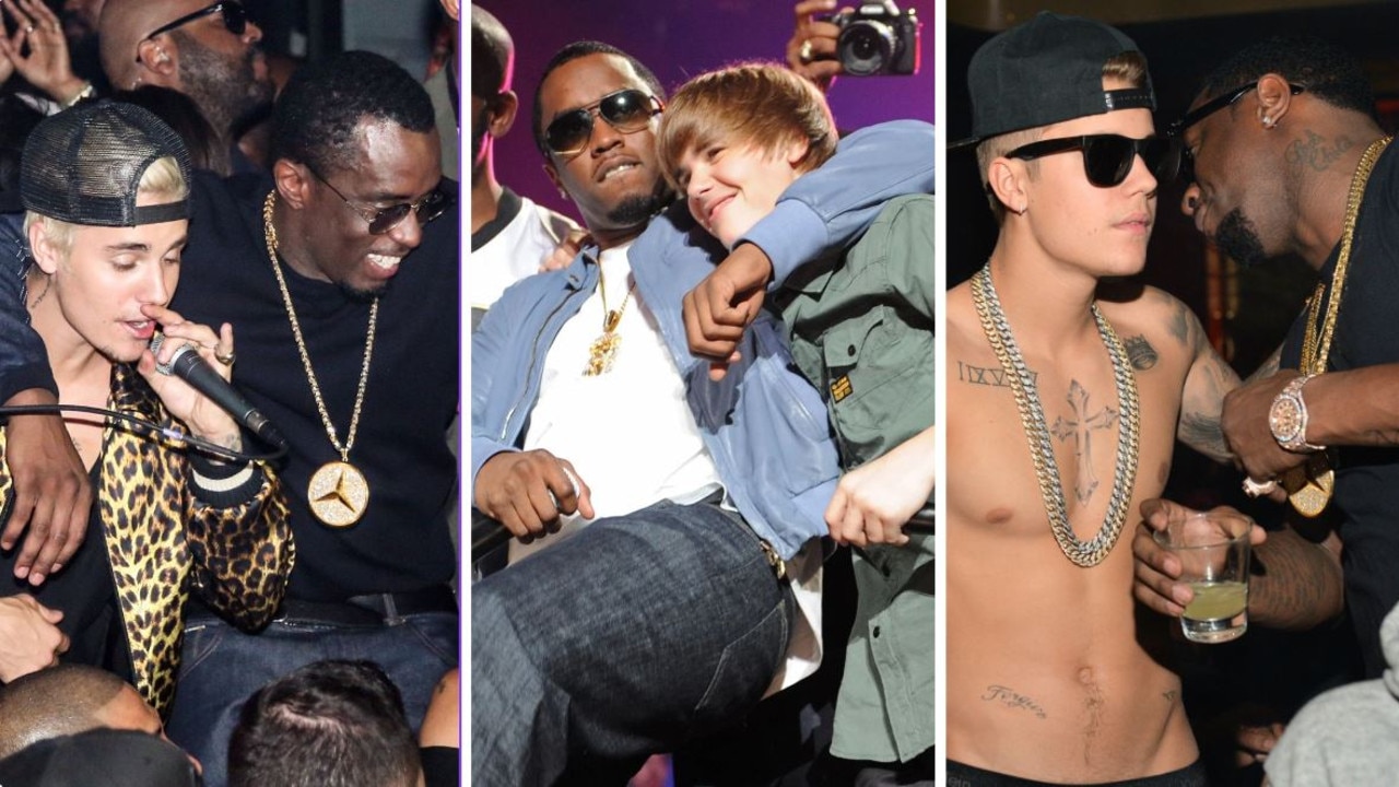 Justin Bieber partying with Diddy.