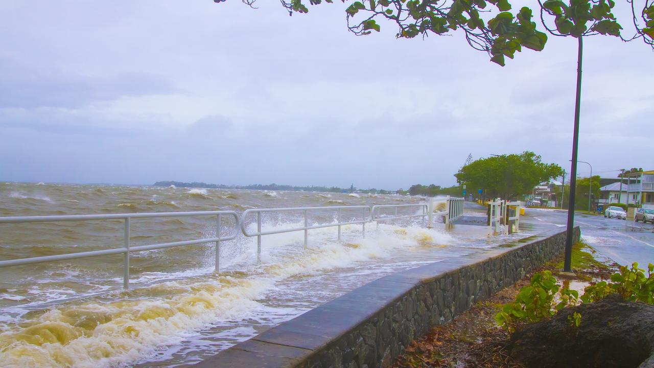 The combination of high tide, major swell and heavy rain saw the foreshore at Sandgate breached by the sea. PHOTO CREDIT: Dianna Jean Photography.