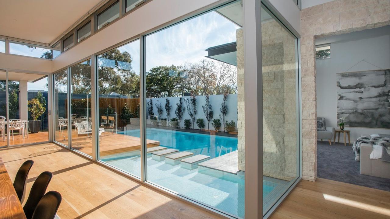 Views from the inside. This pool was built by Alpha Pools.