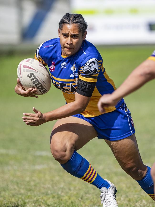 Montana Mook-Kusu in action for Kangaroos. Picture: Brian Cassey