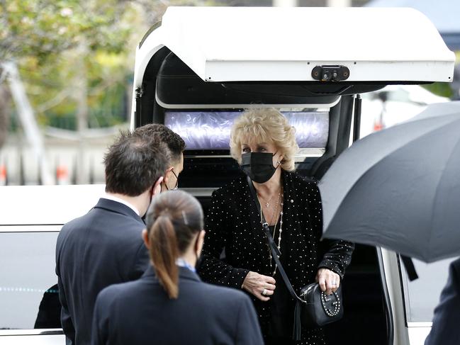 Patti arrives for her beloved Bert’s funeral. Picture: Getty