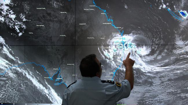 Digital weather charts are being monitored closely at SES HQ. Picture: NewsWire/ Gaye Gerard