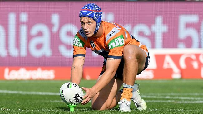 Kalyn Ponga’s goal kicking has improved dramatically.