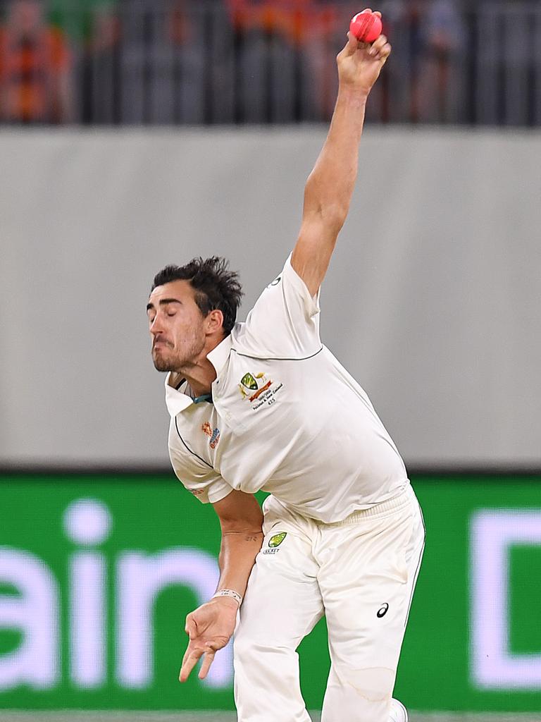 Mitchell Starc tore through the Kiwi top order on the second day.