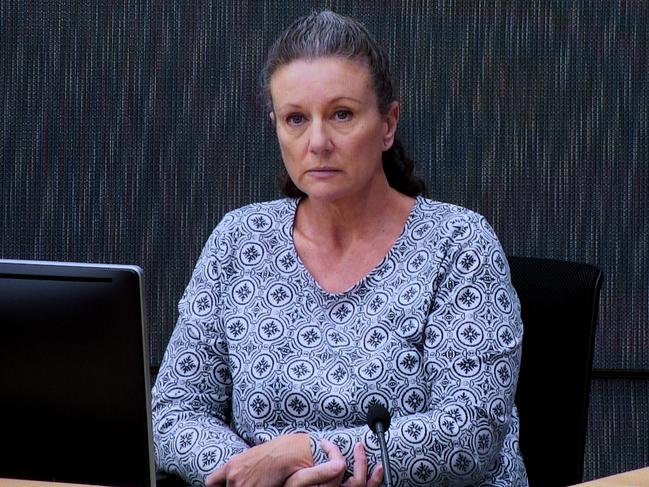 Kathleen Folbigg appears via video link during a convictions inquiry at the NSW Coroners Court, Sydney, Wednesday, May 1, 2019. Picture: AAP