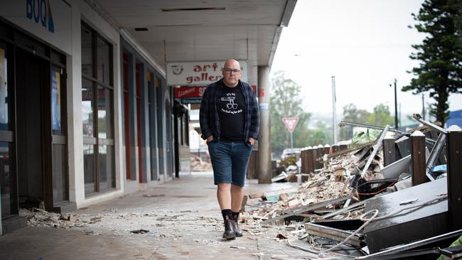 Mayor Steve Kreig walks the main street of Lismore during the devastating March floods. Picture: NCA NewsWire / Danielle Smith