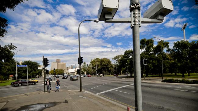 Red light/speed camera on the corner of King William Rd, and Sir Edwin Smith Ave, North Adelaide.