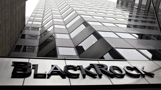 Investment behemoth BlackRock last year unveiled its first tokenised fund, issued on a public blockchain. Picture: Bloomberg News