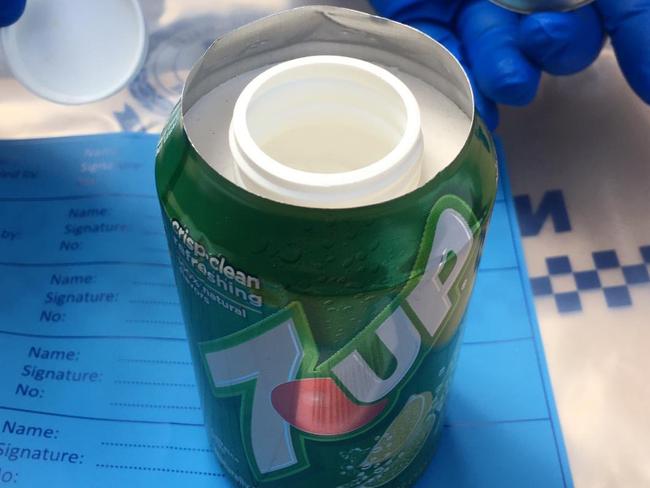 The drugs were allegedly found in a variety of places during the raids, including inside a soft drink can.