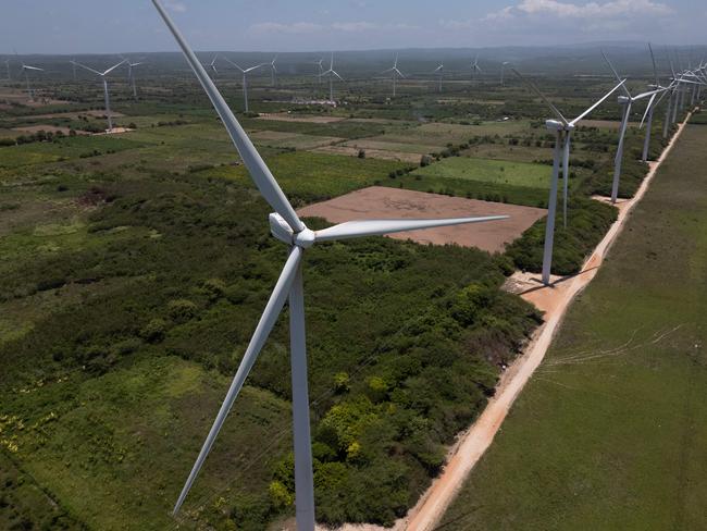 In France, a tour guide moaned to me how the lovely landscape of Provence was being scarred by wind farms. Picture: AFP