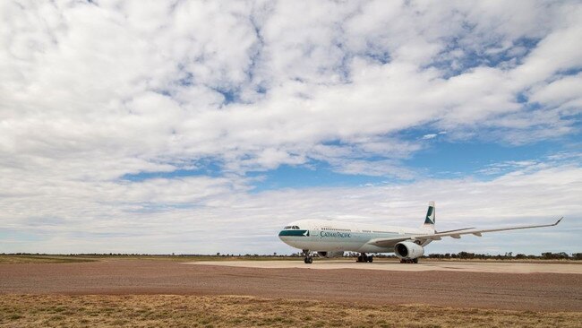 The last of 76 Cathay Pacific aircraft left Alice Springs for Hong Kong on June 6, 2024.