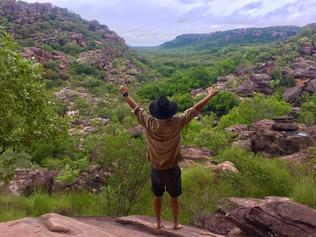 Tourists on a tour with Territory Expeditions visit Gubara in Kakadu National Park. MUST CREDIT Picture: Territory Expeditions