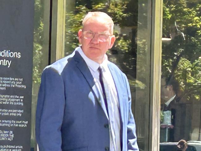 Jeffrey King leaves the County Court in Melbourne after a plea hearing.