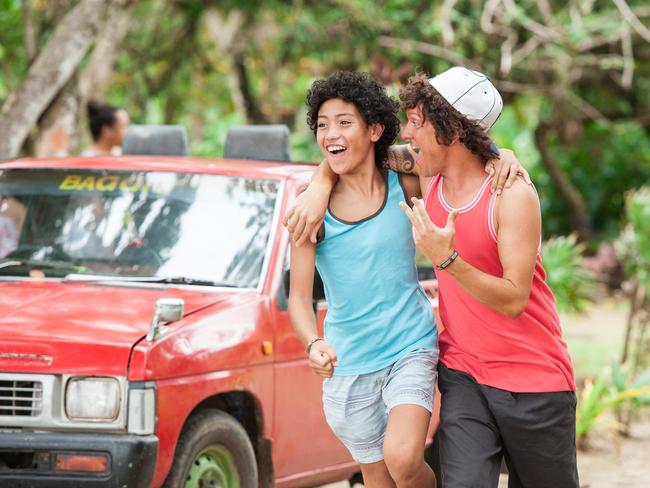 Jonah laughs with his brother Moses in Jonah from Tonga. Picture: ABC TV