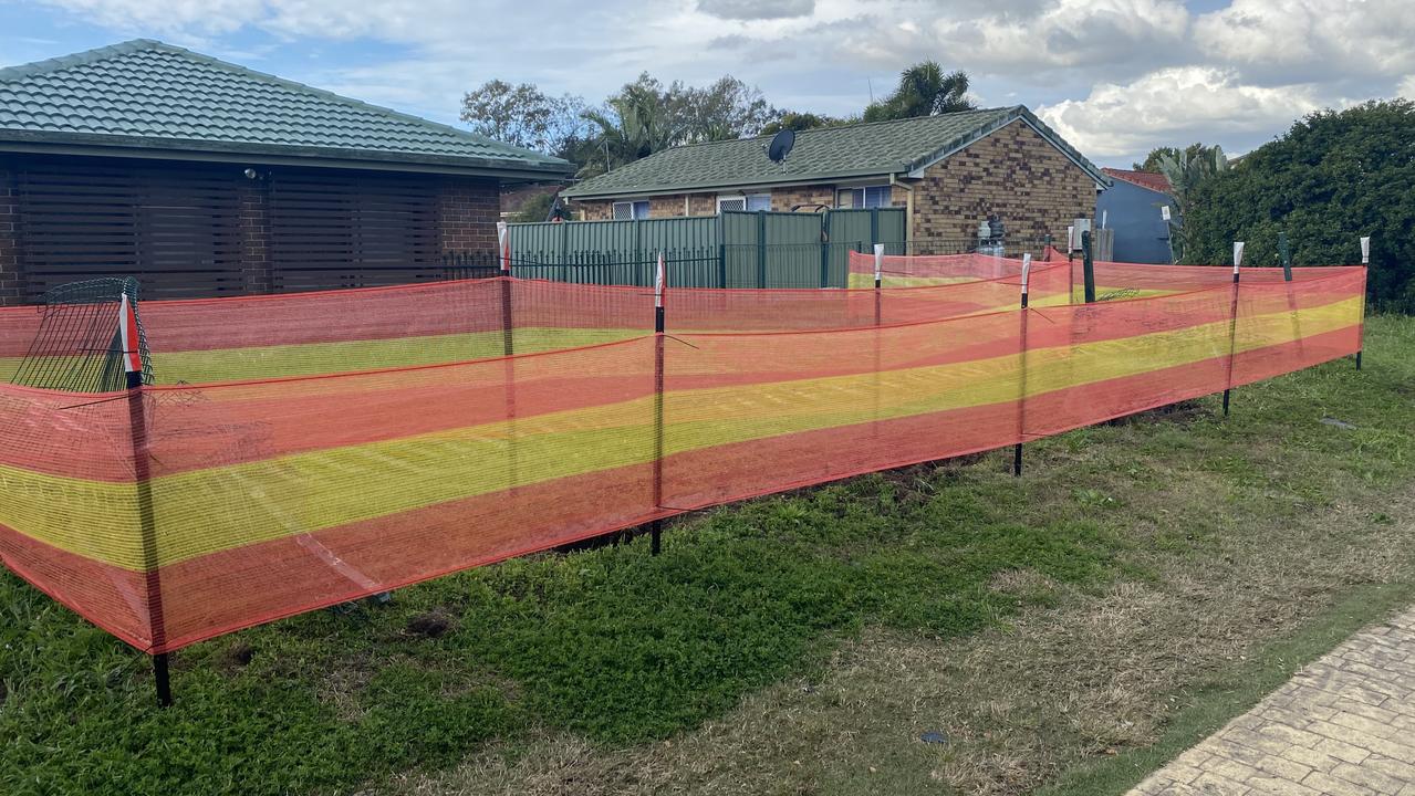 Police will allege a 2009 blue Hyundai Getz was travelling west along Cascade St on Tuesday, September 6 when it left the road, striking a power pole and coming to rest in a driveway. Picture: Jessica Baker