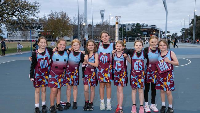 Newcomb under-11 netball team.