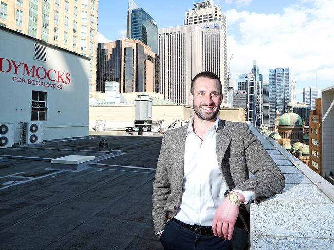 Lyndon Gannon has secured a lease to the top of the Dymocks building on George St which he hopes to convert it to a bar/arts space. Picture: Tim Hunter.