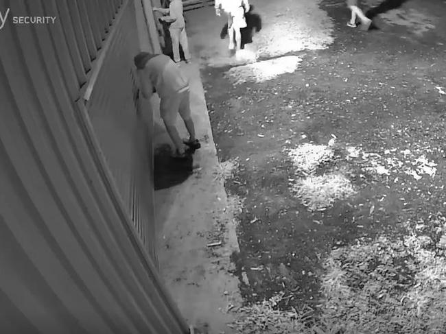 A group of people Wayne Mischlewski said were caught on his security camera trying to break into his house in Goondiwindi about 2am March 22. Picture: Supplied