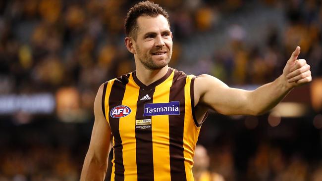 The Hawks will have to do without the legendary Luke Hodge in 2018. Picture: Getty Images