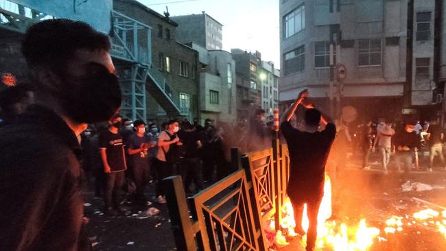 Iranians protested after a woman died in the custody of the Islamic Republic’s 'morality police' in 2022. Picture: Wana News Agency/Reuters/WSJ