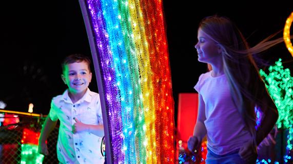 Christmas light show at the Adventure Park opening. Picture: Supplied